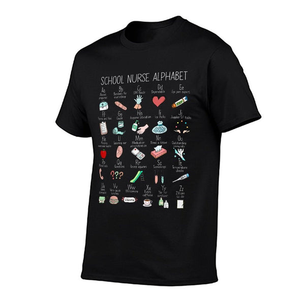 ABC School Nurse Alphabet Nurse Appreciation Nurse Educator T-Shirt