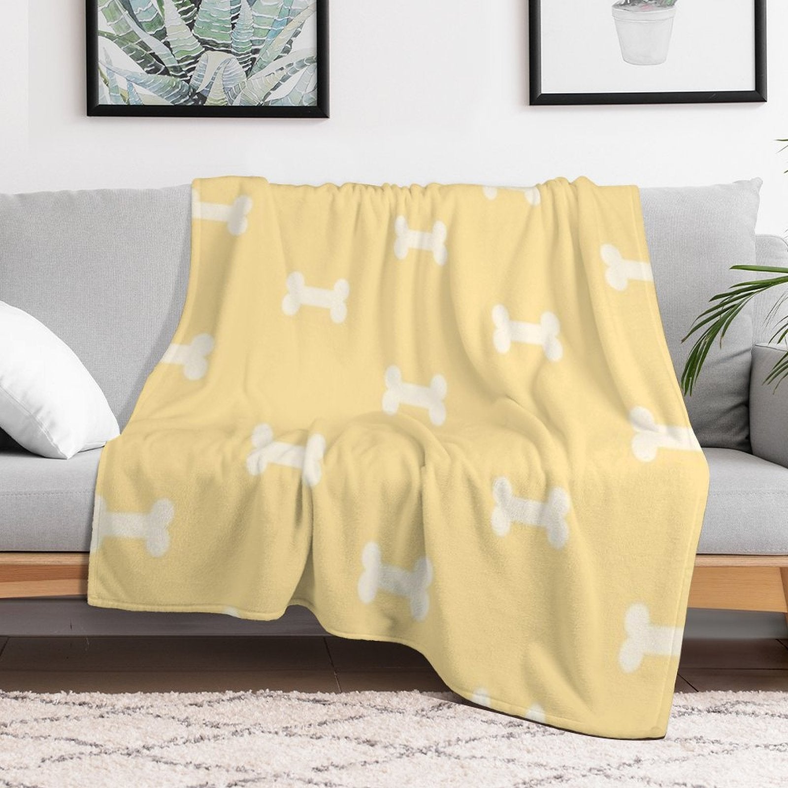 Blue Dog Bed Blanket Gift-ready Throw Blanket