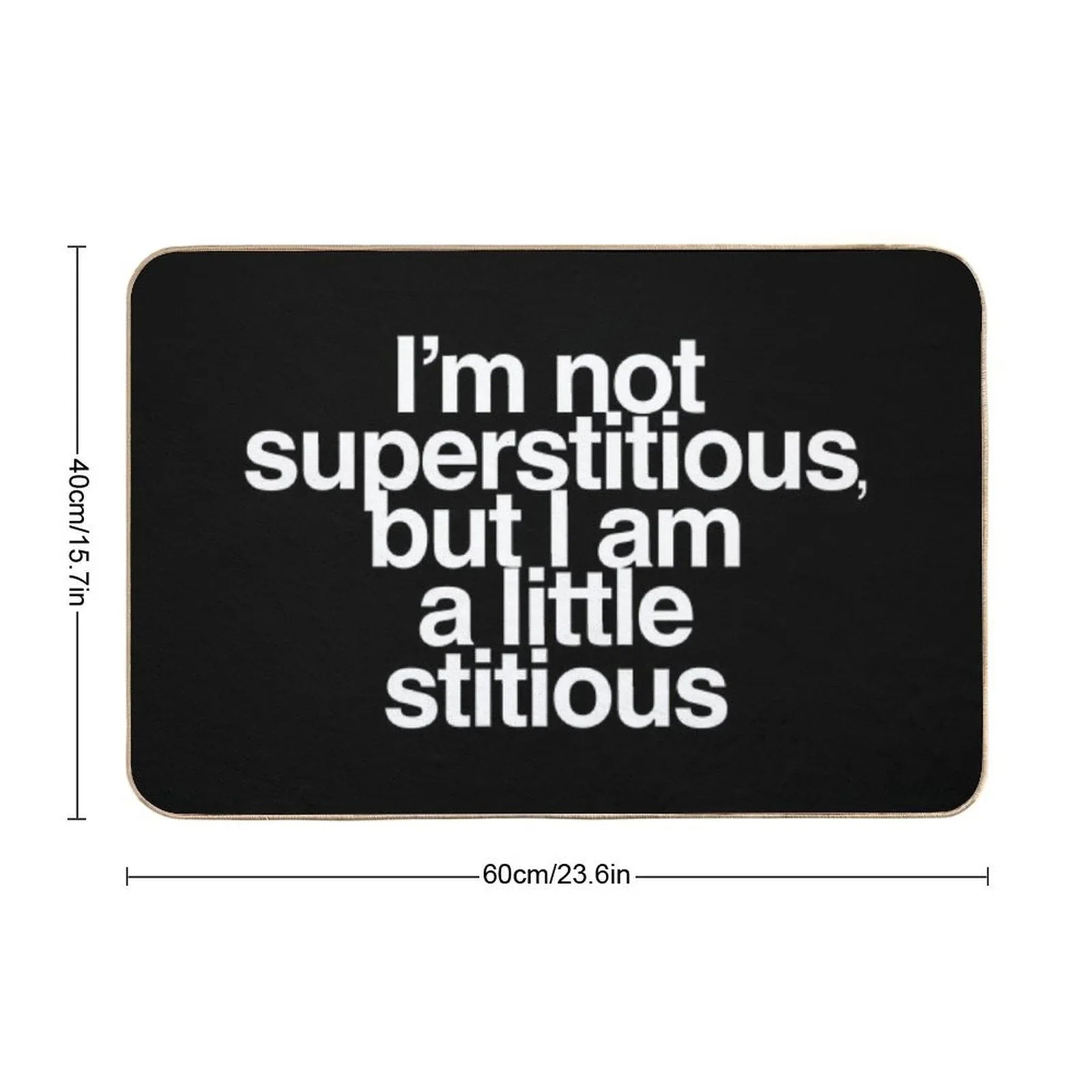 A Little Stitious Bath Mat