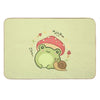 Cute Kawaii Frog with Toadstool Mushroom Hat And Snail Cottagecore Aesthetic Love Bath Mat