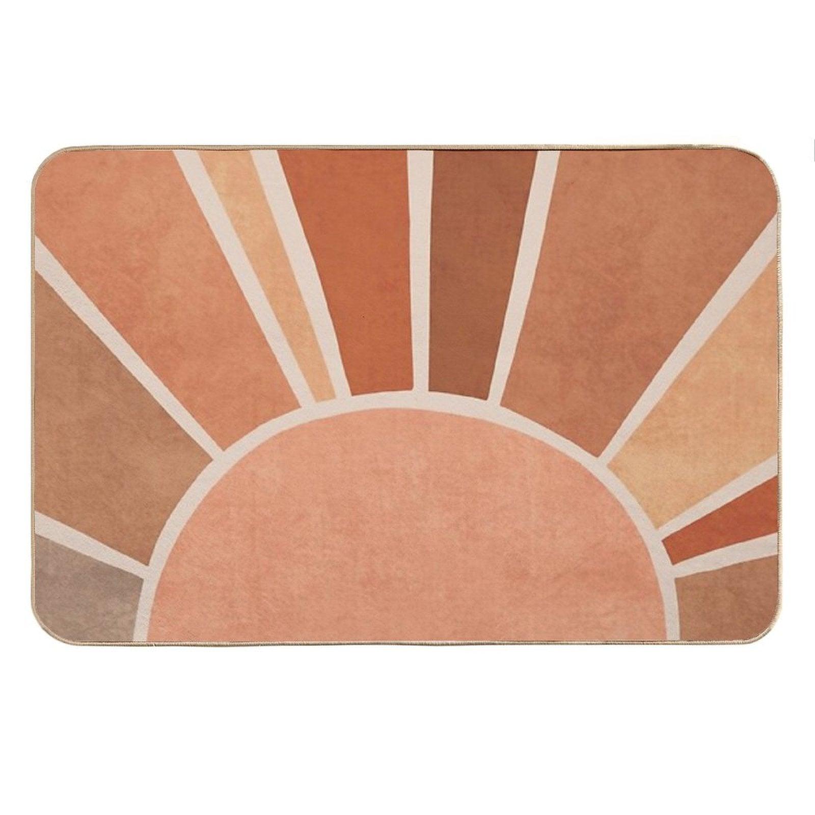 Warm Boho Sunrise Bath Mat