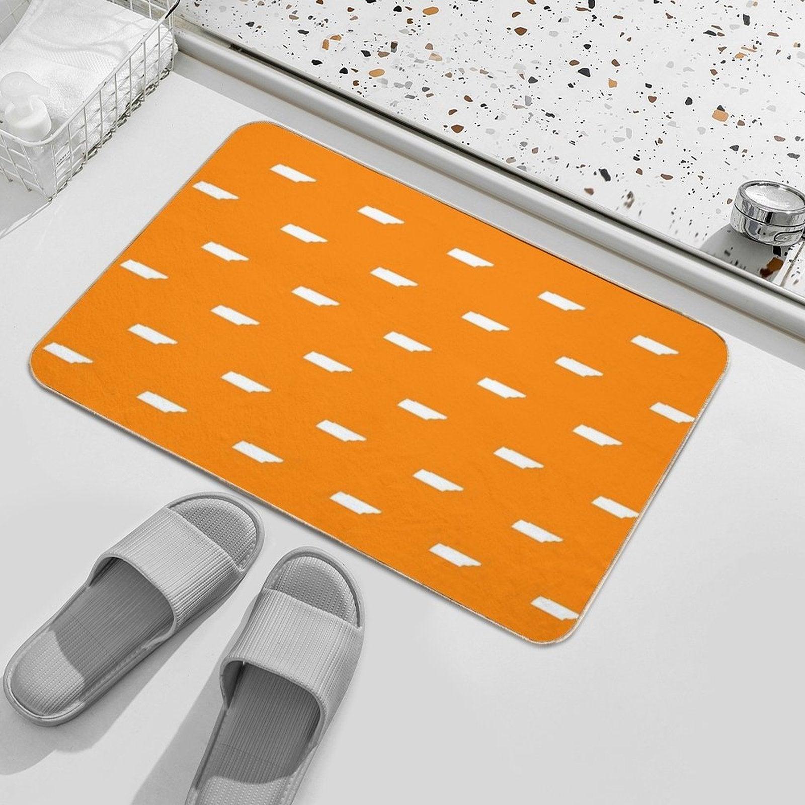 Tennessee  Orange Small Print Bath Mat