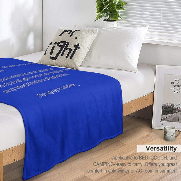 Blue Screen of Death (BSOD) Gift-ready Throw Blanket