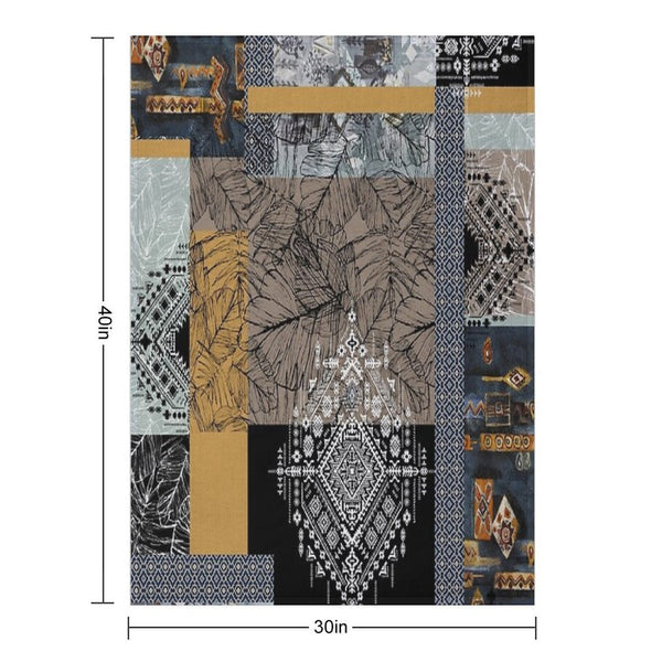 Ethnic Patchwork Pattern Eco-conscious Throw Blanket