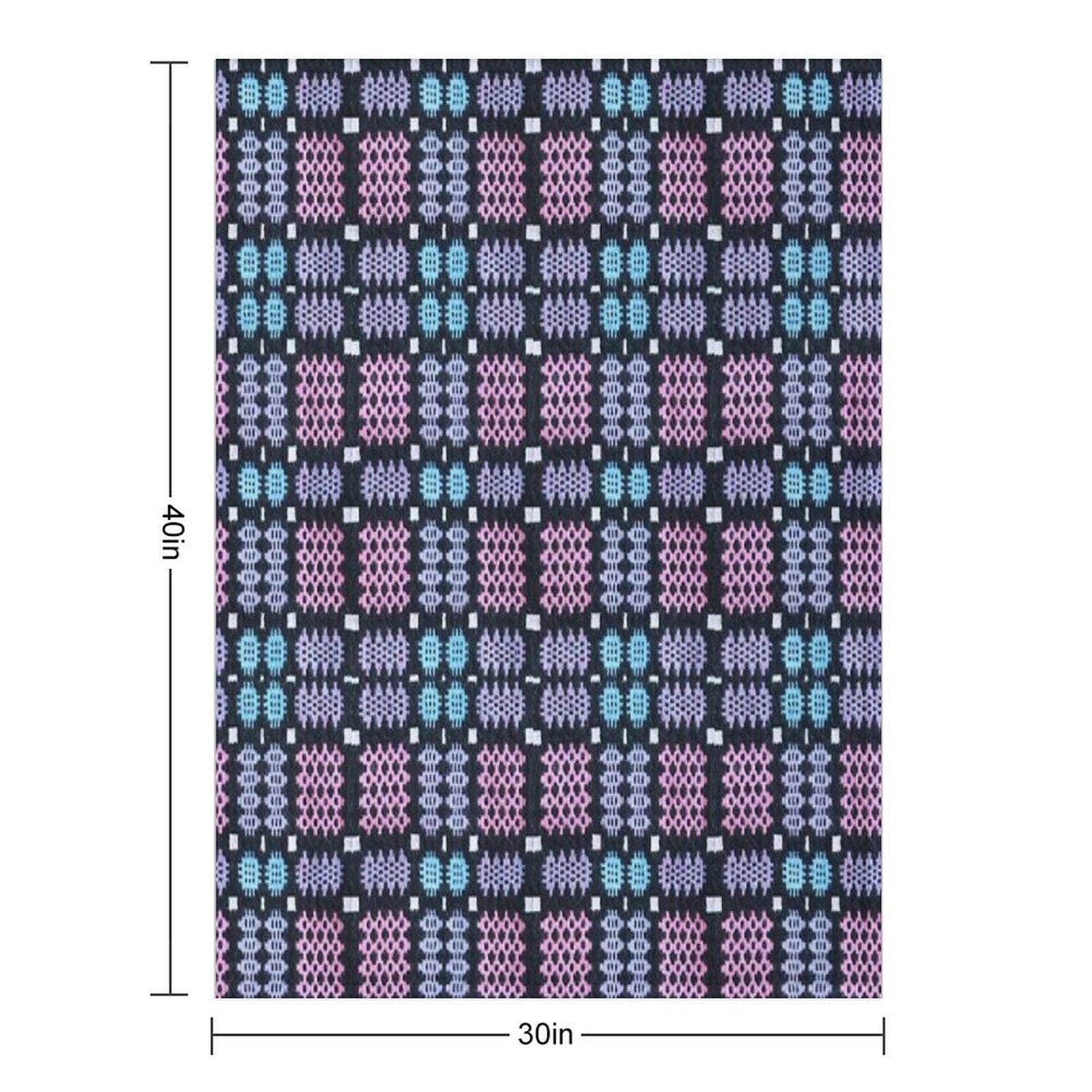 Traditional Woven Welsh Blanket Throw Blanket