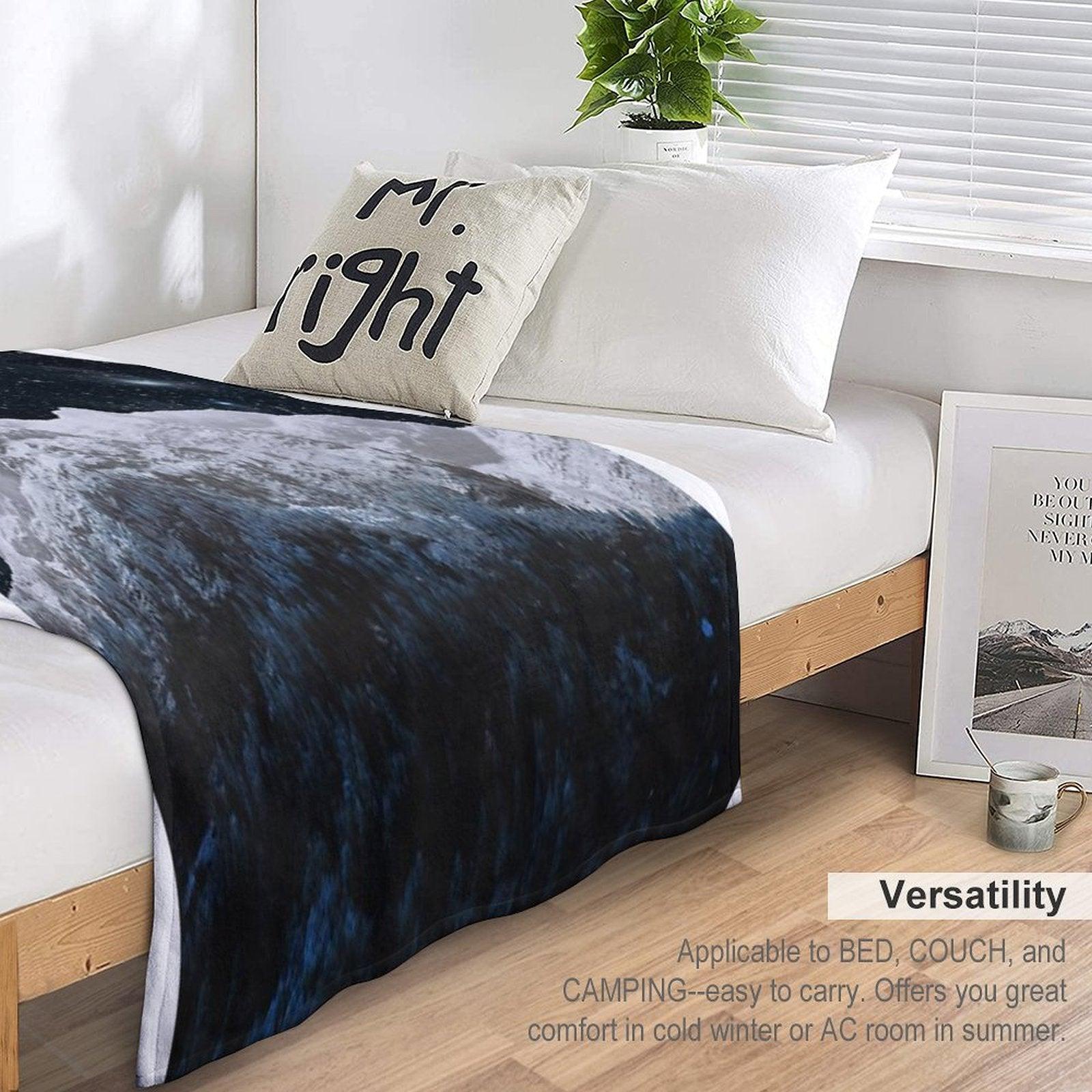 Mountains Attracts Galaxy Throw Blanket