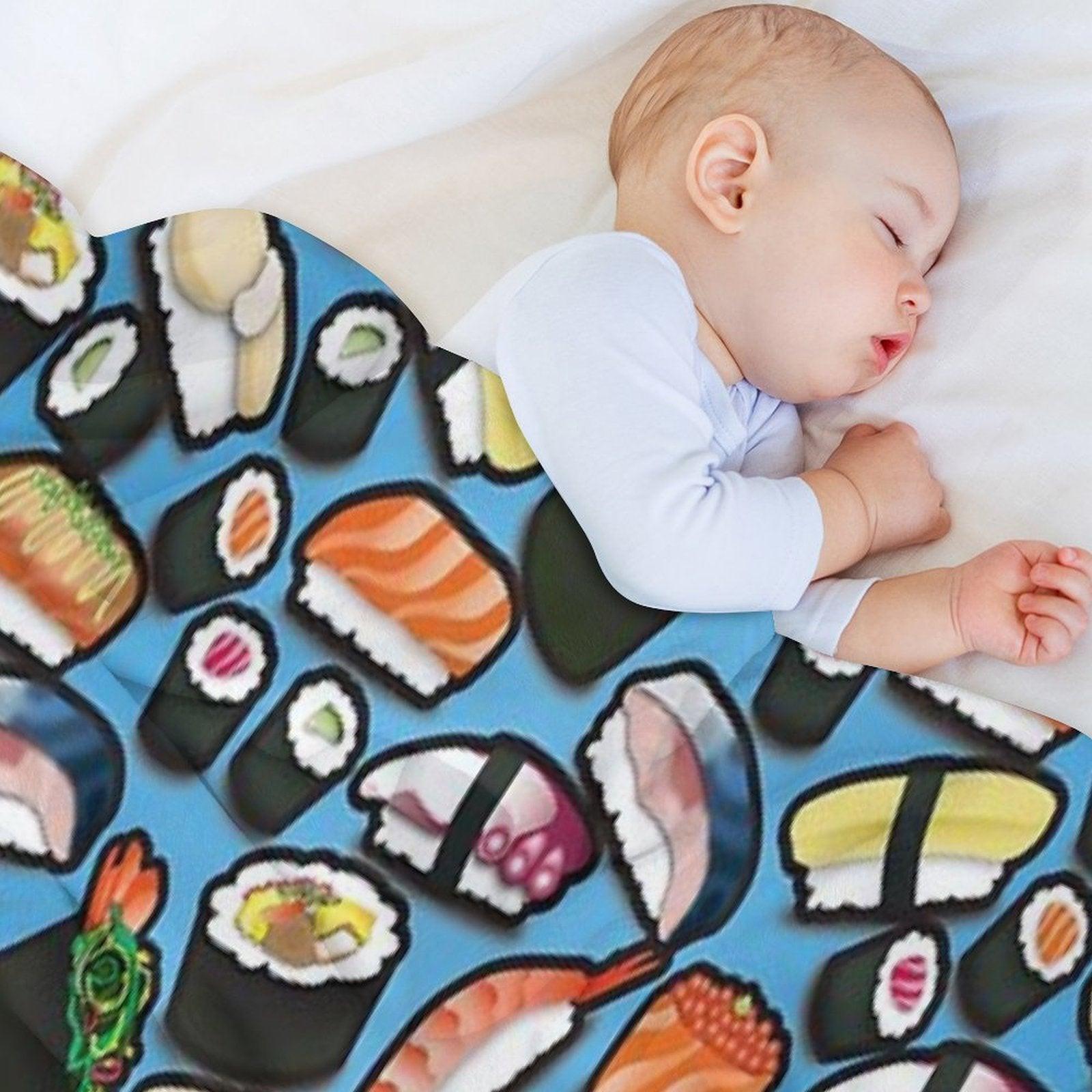 Blue Sushi Throw Blanket