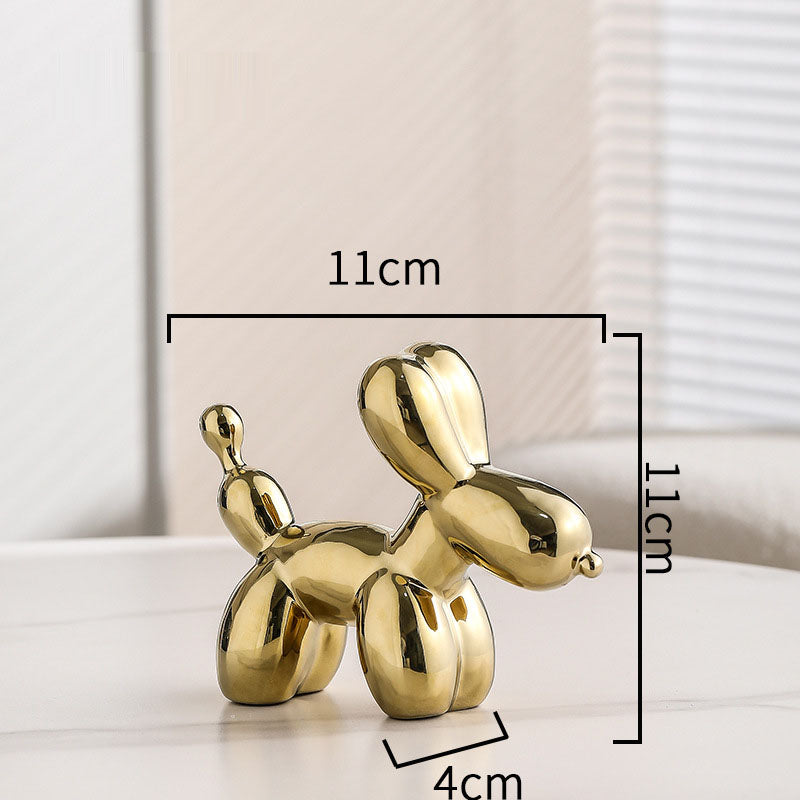 Nordic Light Luxury Creative Electroplating Balloon Dog Living Room Home TV Cabinet Tea Table Decoration Desktop Small Ornaments