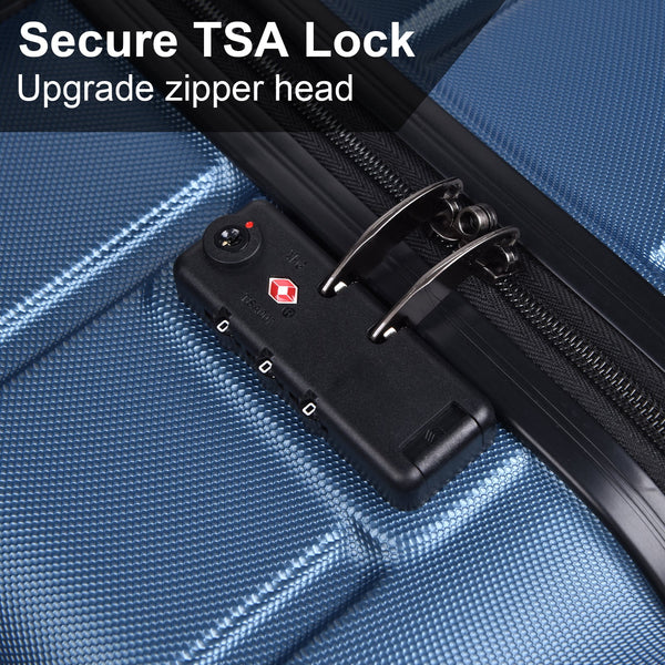 Luggage Suitcase 3 Piece Sets Hardside Carry-on luggage with Spinner Wheels 20