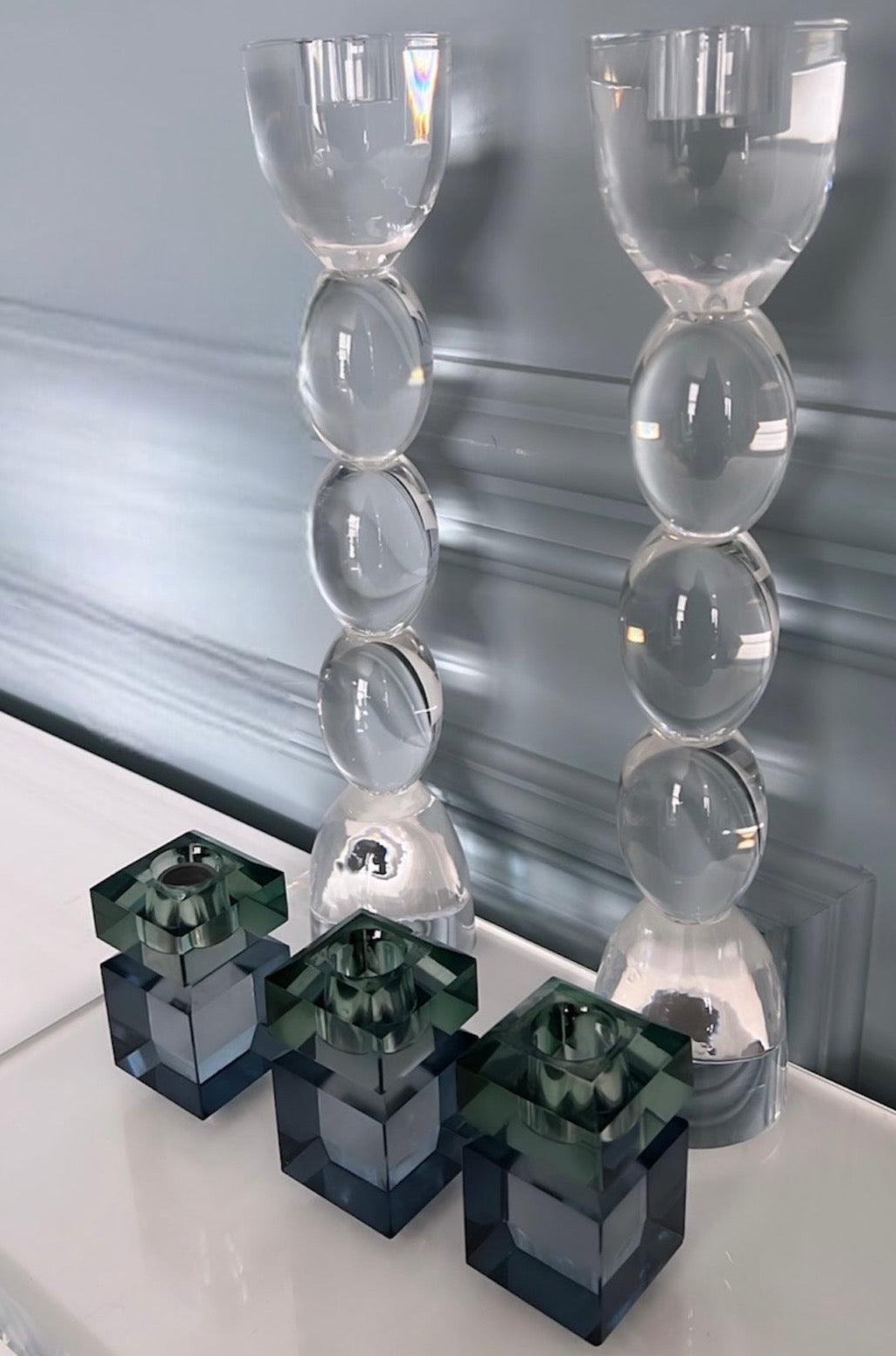 14” Oval Tealight Compatible Candlesticks