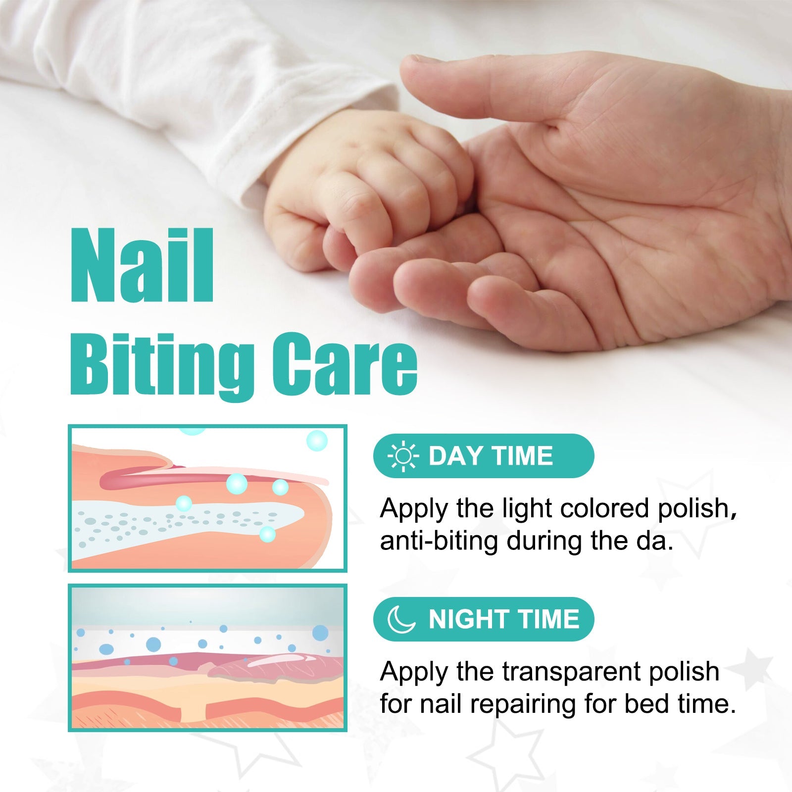 Anti-Biting Nail Lotion Prevents Infants From Biting Their Nails And Eating Their Fingernails