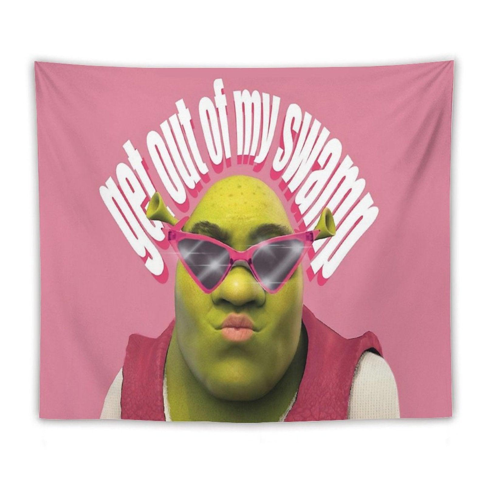 Shrek Funny Get Out of My Swamp Tapestry