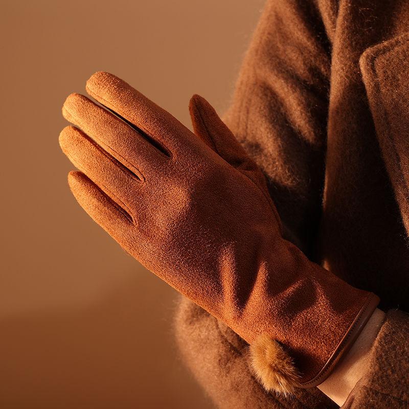 Women's Winter Fashion Korean Style Autumn Winter Fleece Warm Gloves