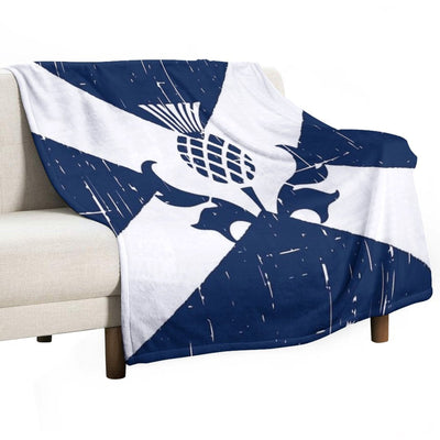 Saltire Scottish Flag And Scottish Thistle Comfort Throw Blanket