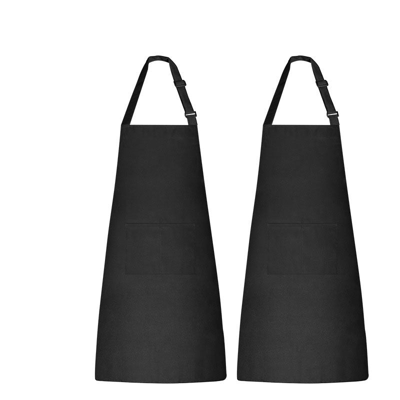 Solid color apron for kitchen and household use waterproof and oil resistant