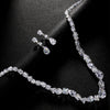 Simple necklace earring set bride's wedding jewelry set fashionable and versatile accessories
