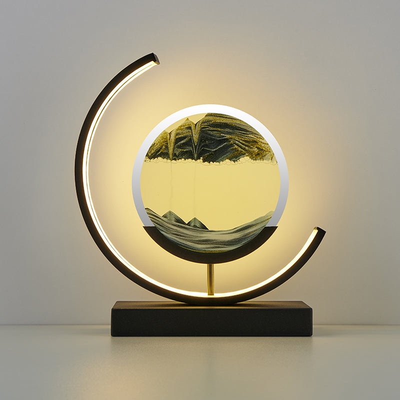 3D Glass Sandscape in Motion Hourglass Moving Sand Frame Home Decor Best Gift