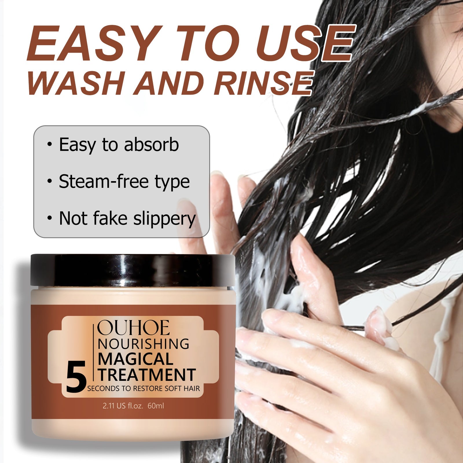 Nourishing Hair Mask, Repair Hair Dye, Perm, Split End Dry Damage, Moisturize And Smooth Hair Mask