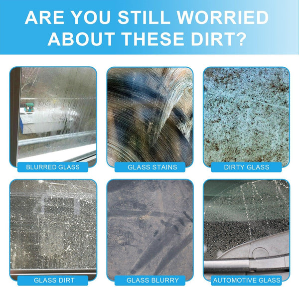 Glass Cleaning Tablets, Car Home Bathroom Polishing Mirror To Remove Scale Clear Sight Anti-Fog