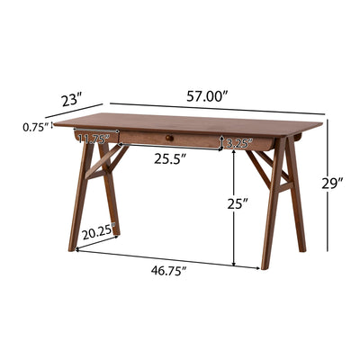 Modern Wood Desk with Drawers