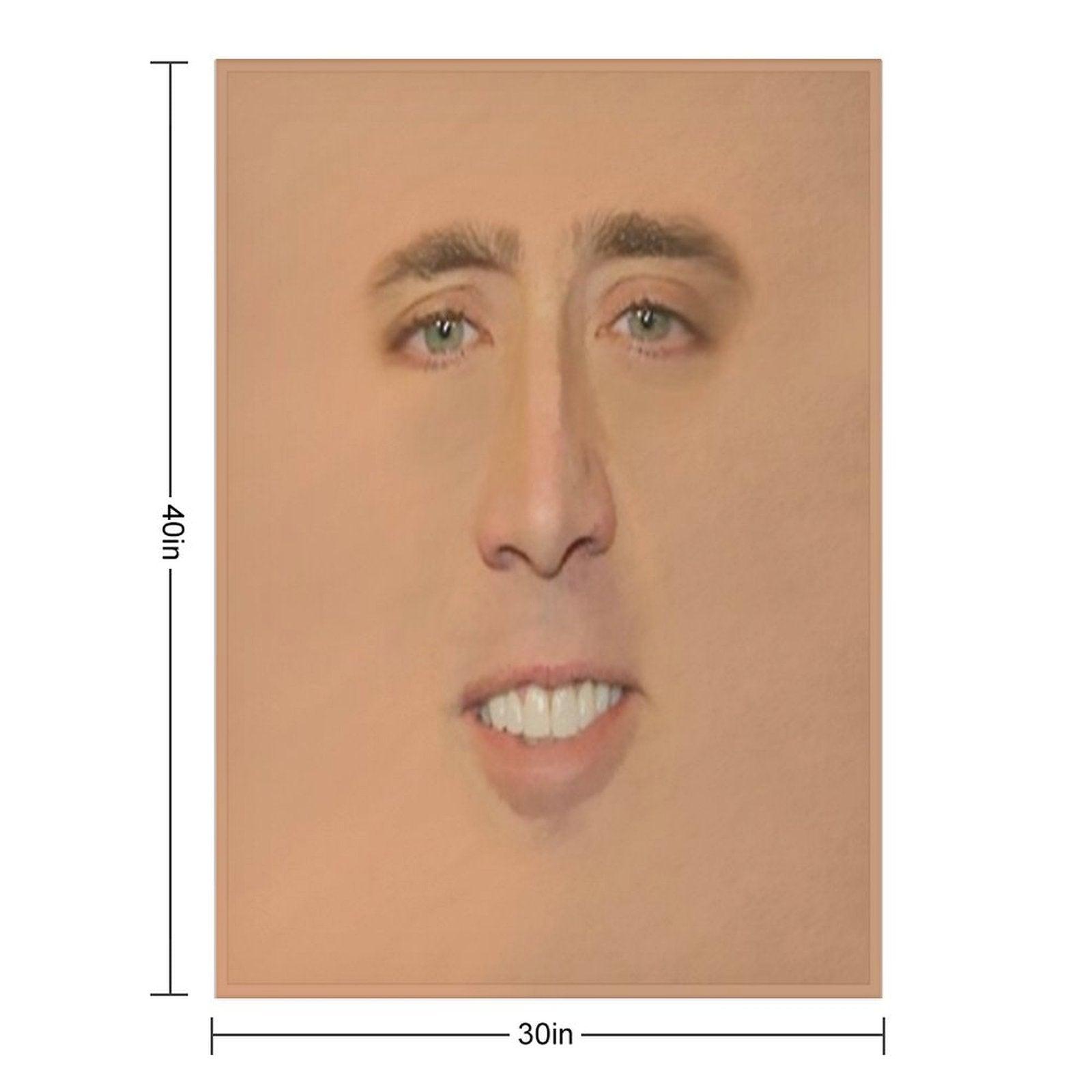 Nicolas Cage Giant Face Throw Blanket