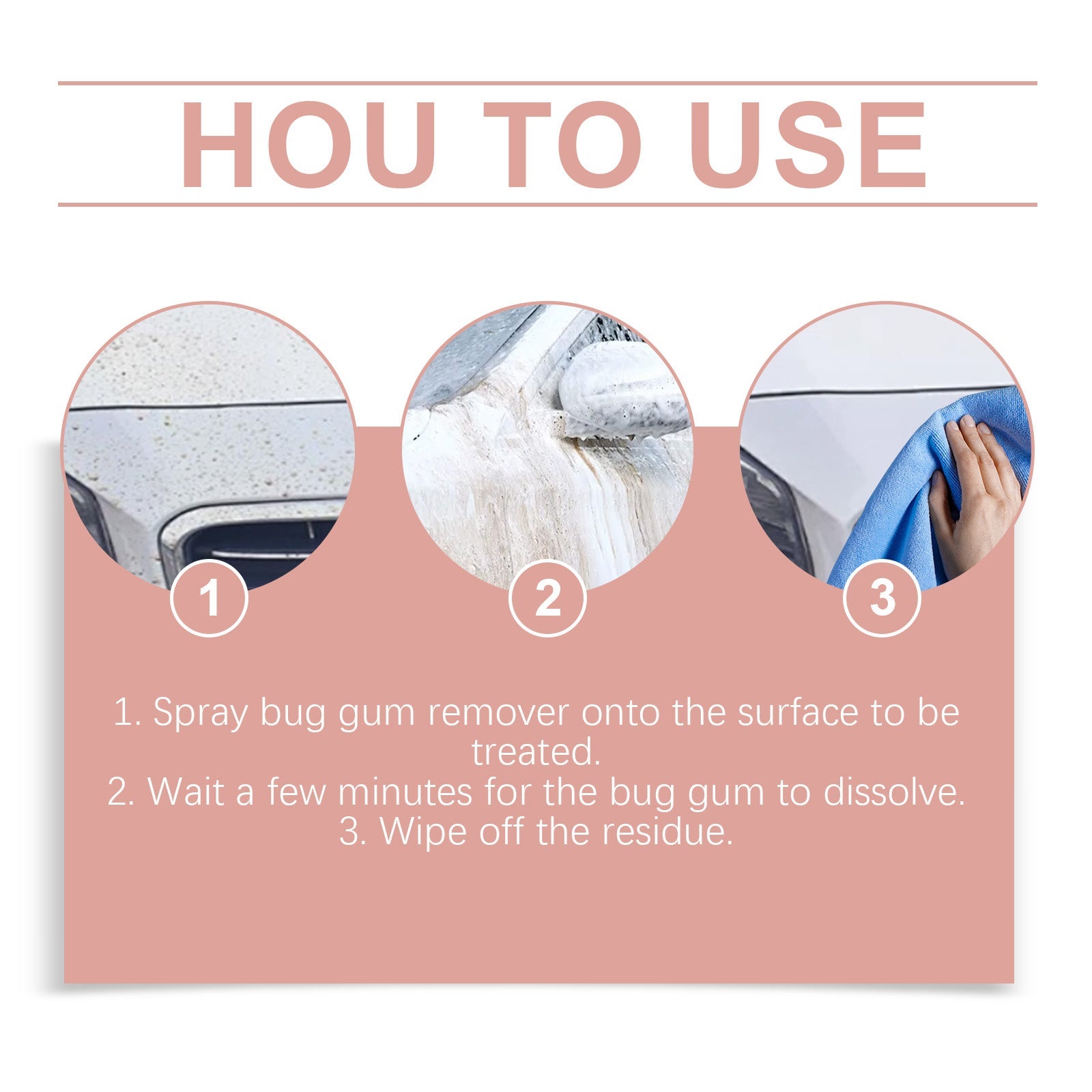 Auto Shellac Cleaning Agent Car Paint Decontaminating Bird Droit Resin Shellac Bug Spot Foam Cleaner