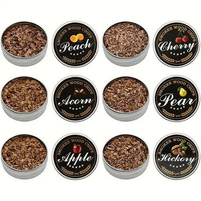 Cocktail Smoking Wood Chips 6 Types of Smoked Wood Flavors Bourbon Whiskey Gift for Father/Husband/Men