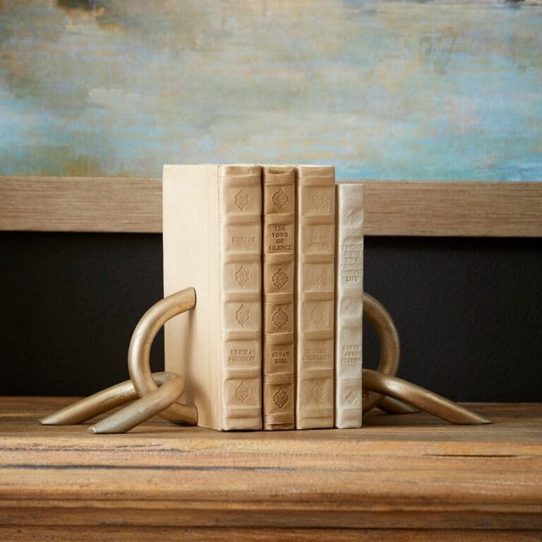 Goldie Locks Bookends | Antique Silver Leaf – Small