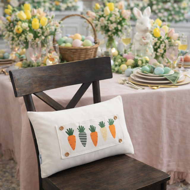 PANEL ONLY: RECTANGLE Spring, Summer, Veggies, Bunny Food, Garden; CARROT PATCH