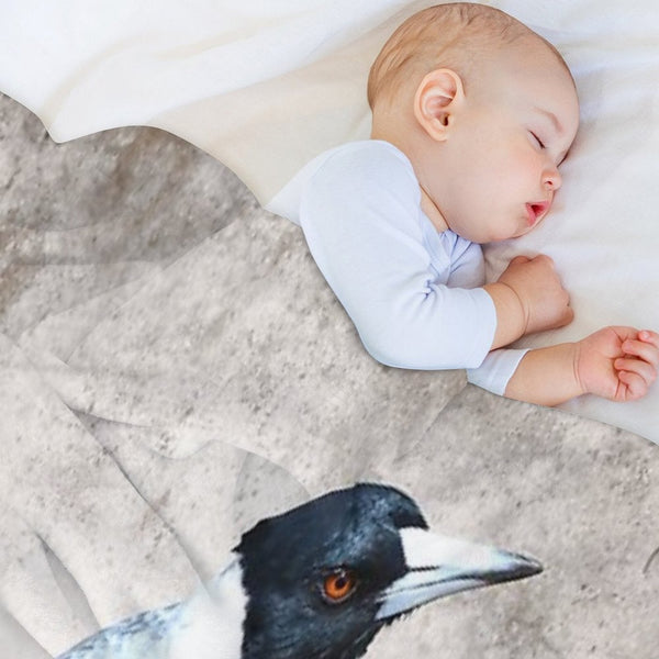 Australian Magpie Lightweight Throw Blanket