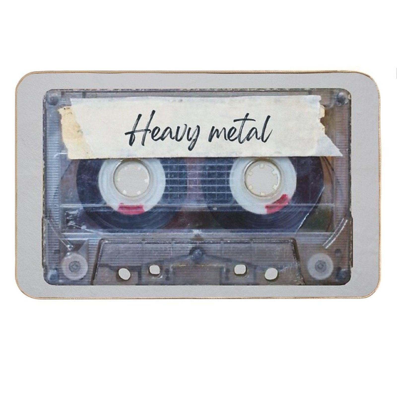 Best of Heavy Metal Music Songs Style Cassette Old School Bath Mat