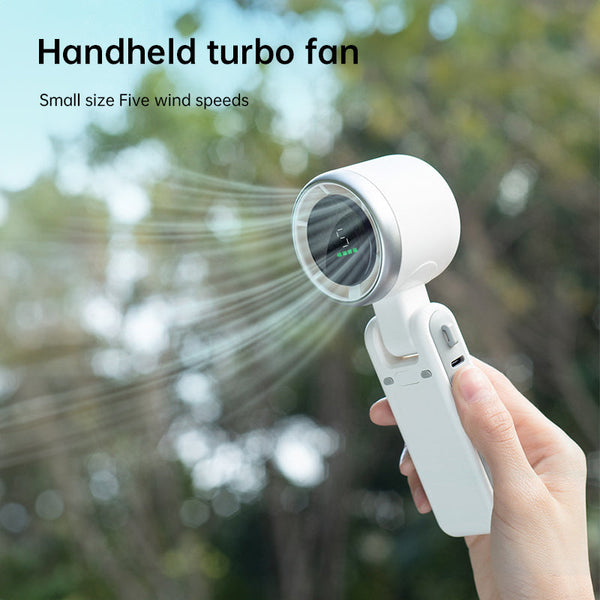 2025 New Portable Electric Fan: Foldable, High - Power, USB - Rechargeable, Wearable Neck Fan