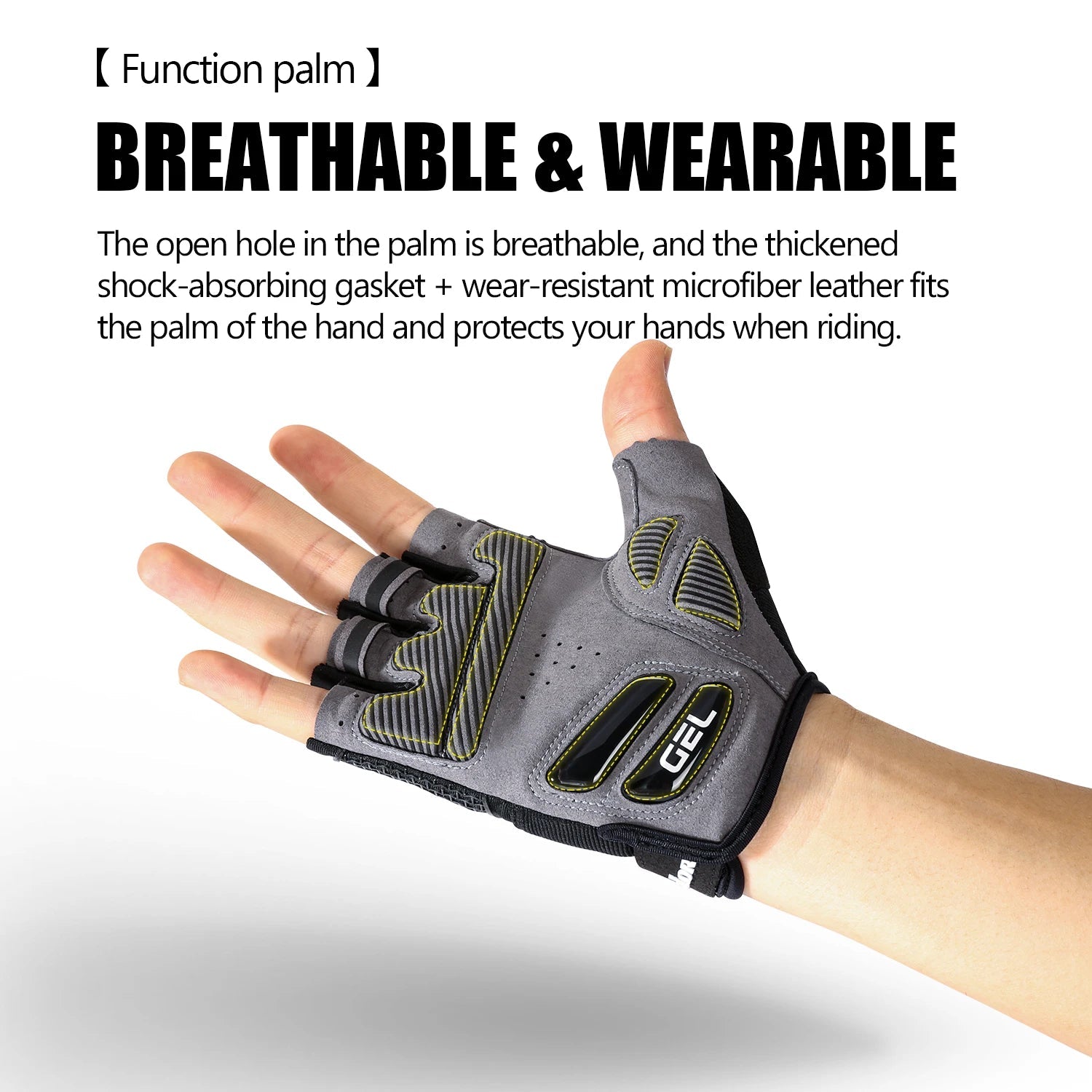 Half finger cycling gloves for men and women liquid silicone shock-absorbing and breathable sports bike fitness gloves