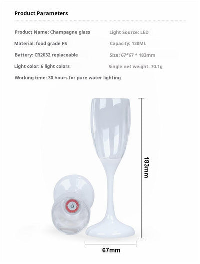 Creative Water Sensing Wedding luminous Glasses cup Party Supplies Novelty LED Light Up Wine bottles for Party Club Bar Drinking