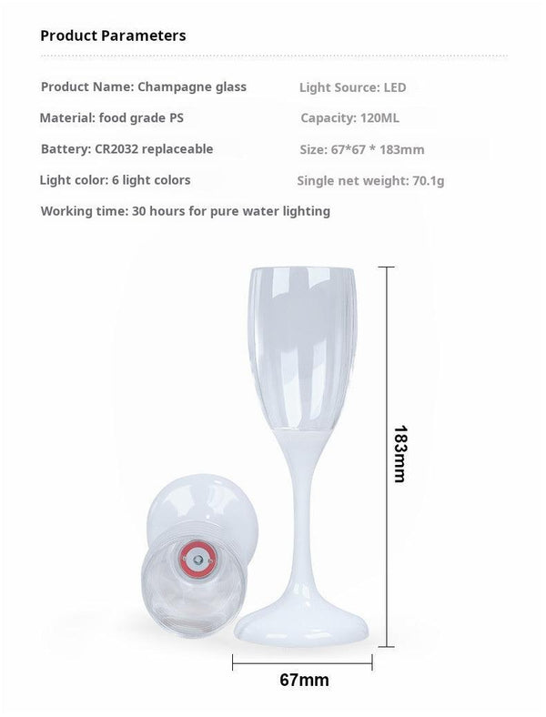 Creative Water Sensing Wedding luminous Glasses cup Party Supplies Novelty LED Light Up Wine bottles for Party Club Bar Drinking