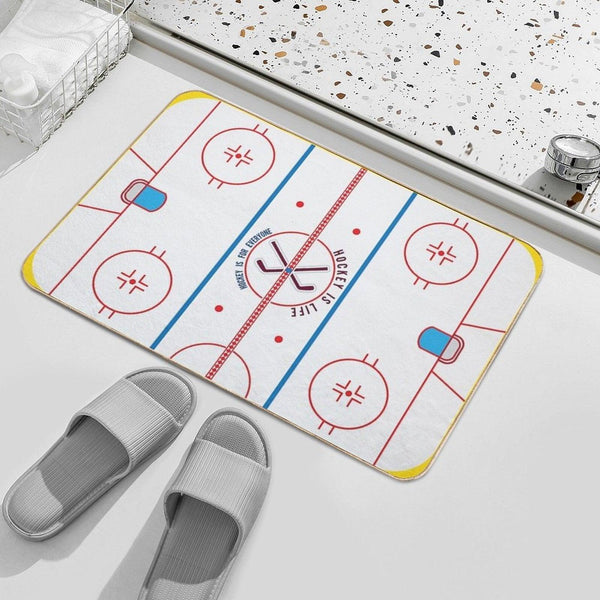 Hockey Is Life Rink Bath Mat