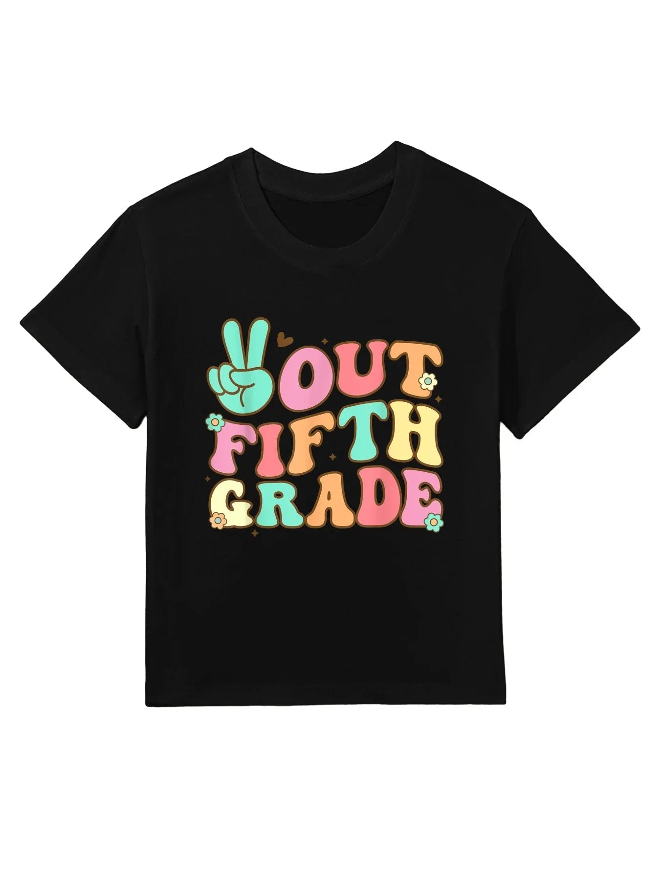 Peace Out Fifth 5th Grade Last Day School Graduation Kids T-Shirt