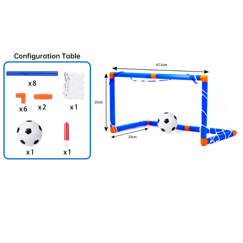 Mini foldable plastic soccer set, detachable posts, high-strength, indoor/outdoor, kids' bday gift