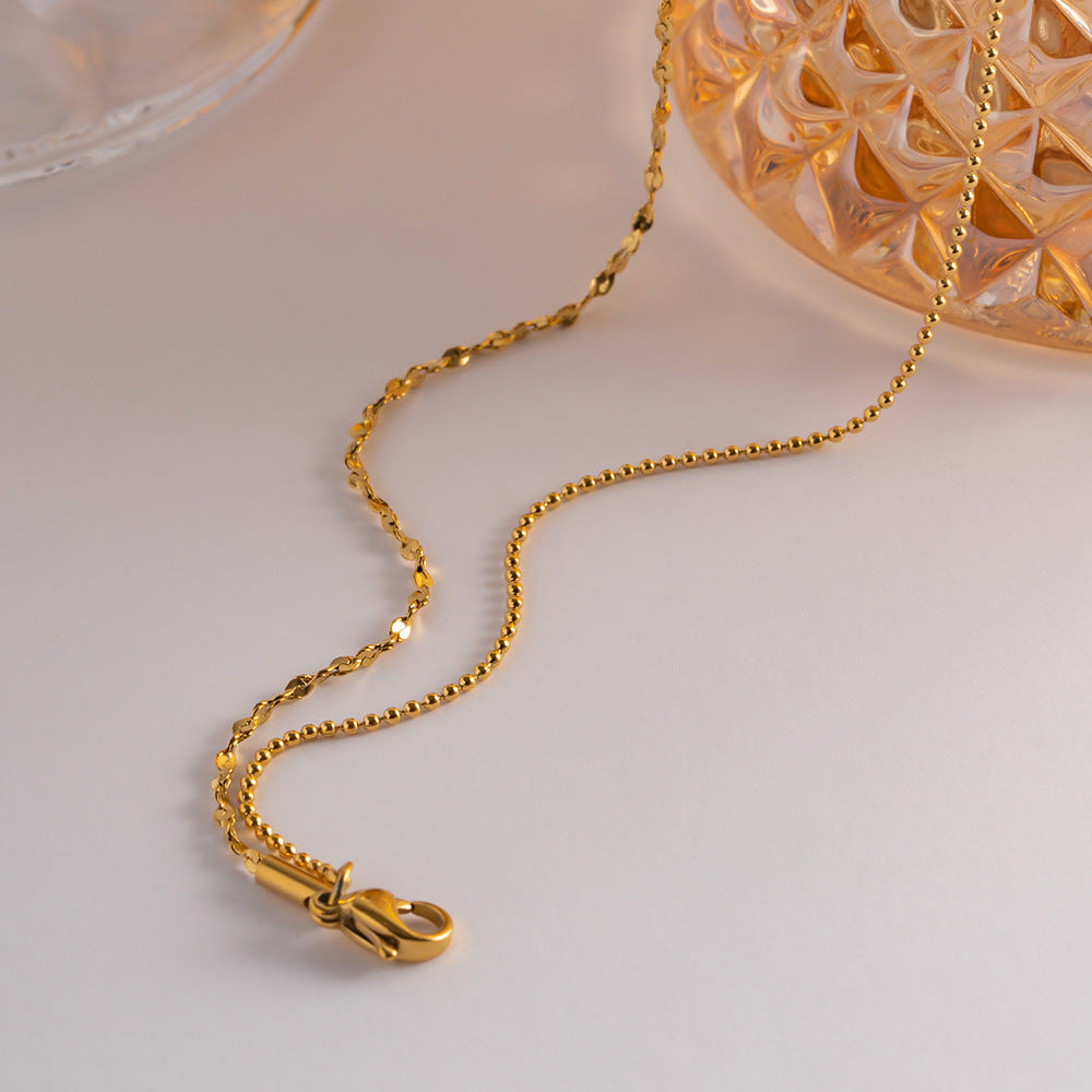 Double layered tassel necklace French fashion niche collarbone chain light luxury niche design necklace