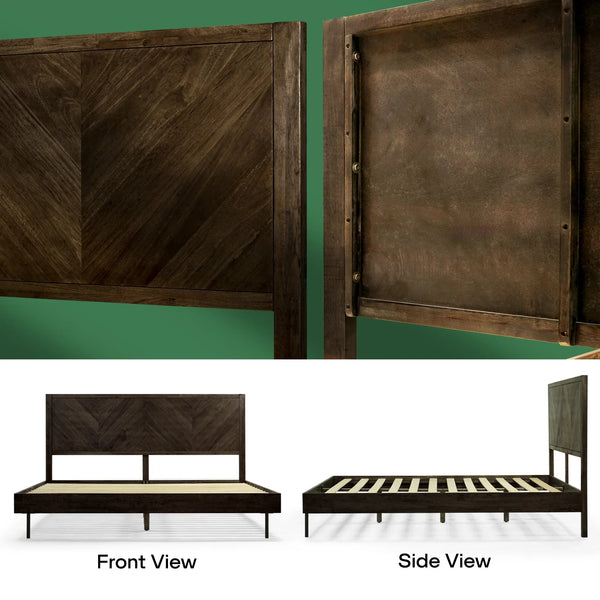 Acacia Alander Deluxe Wood Platform Bed Frame