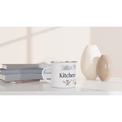 White 12oz Enamel Mug | Coffee Mugs | Kitchen + Metal