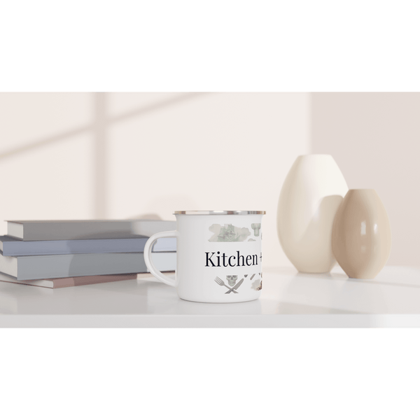 White 12oz Enamel Mug | Coffee Mugs | Kitchen + Metal