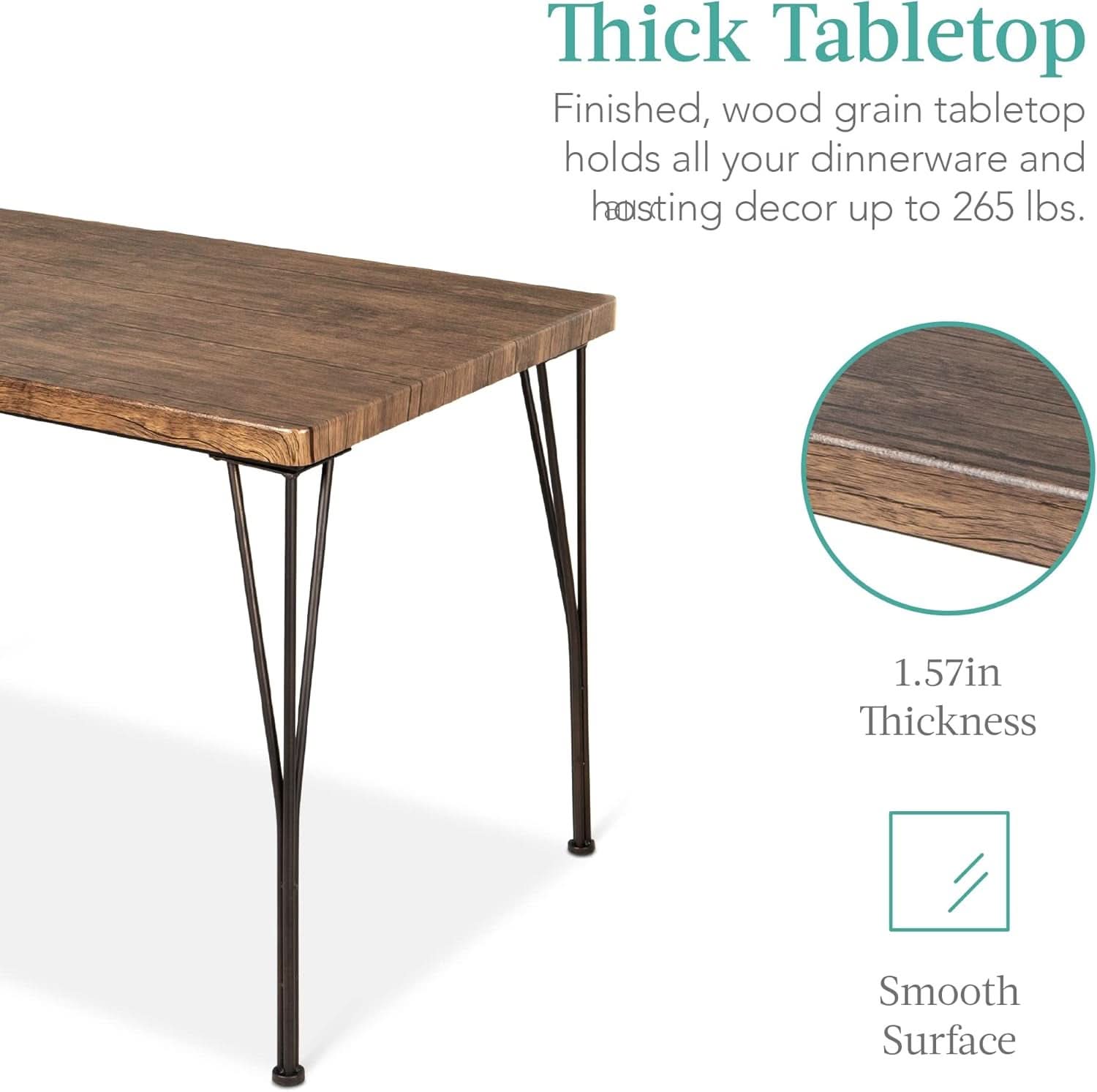Drift Brown Contemporary Rectangular Dining Table Set