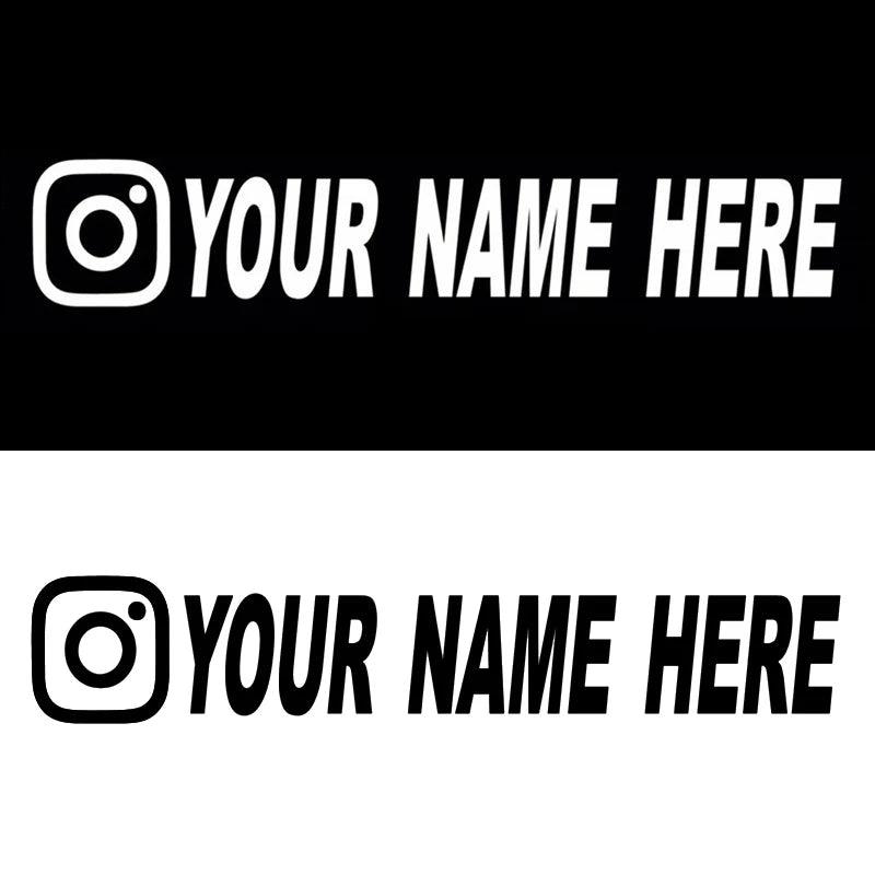 Custom username car stickers personalized Instagram motorcycle vinyl stickers