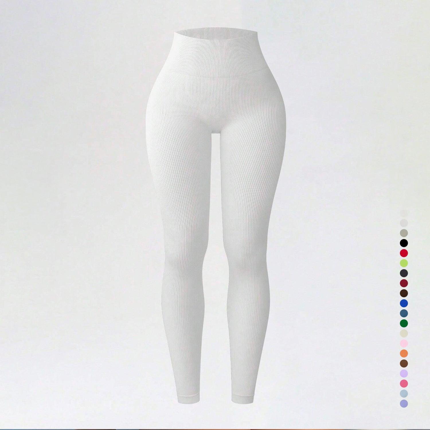 Threaded autumn and winter yoga pants seamless fitness pants high waisted sports yoga clothes leggings