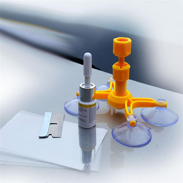 l Car Windshield Repair Tool 1 Set Repair Agent Suction Cup Auto Front Window Repairing Paintless Dent Removal Tools