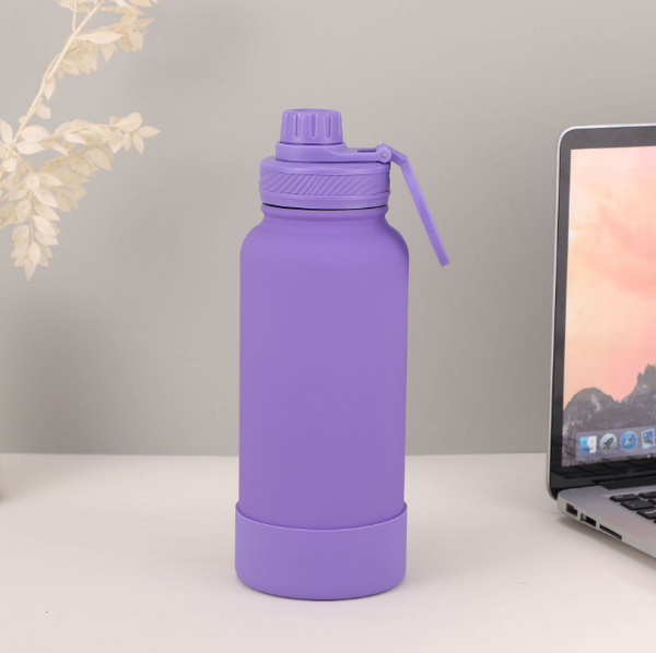 Magnetic Phone Holder Outdoor Large Capacity 1L Wide-Mouth Insulated Stainless Steel Sports Water Bottle