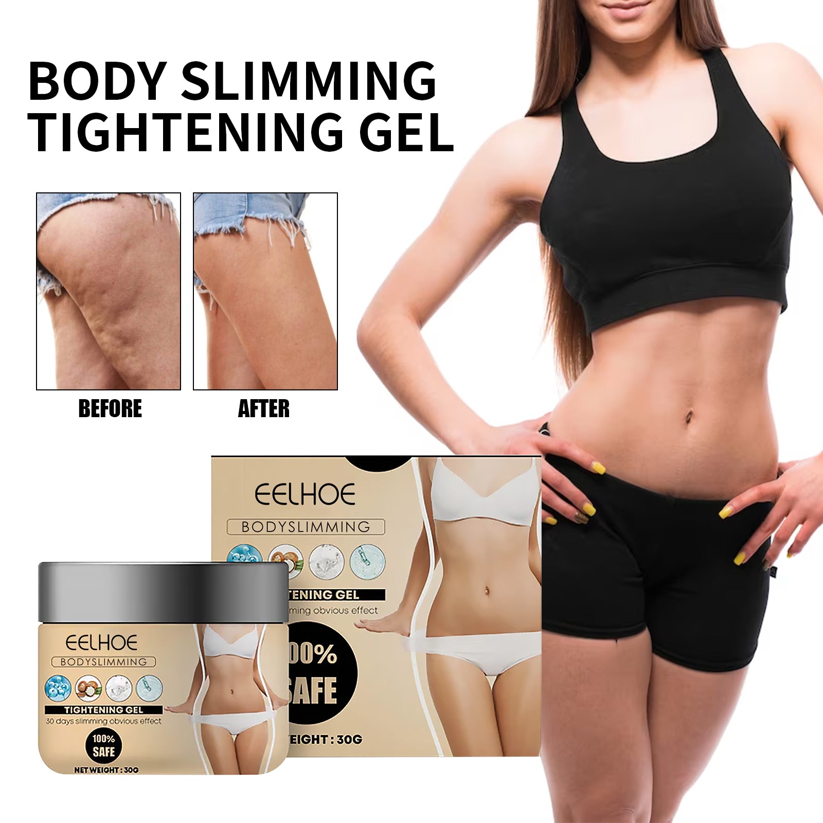 Body Slimming Tightening Gel, Firming Arms Worship Meat Belly Highlights Body Curves Slimming Gel