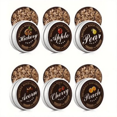 Cocktail Smoking Wood Chips 6 Types of Smoked Wood Flavors Bourbon Whiskey Gift for Father/Husband/Men