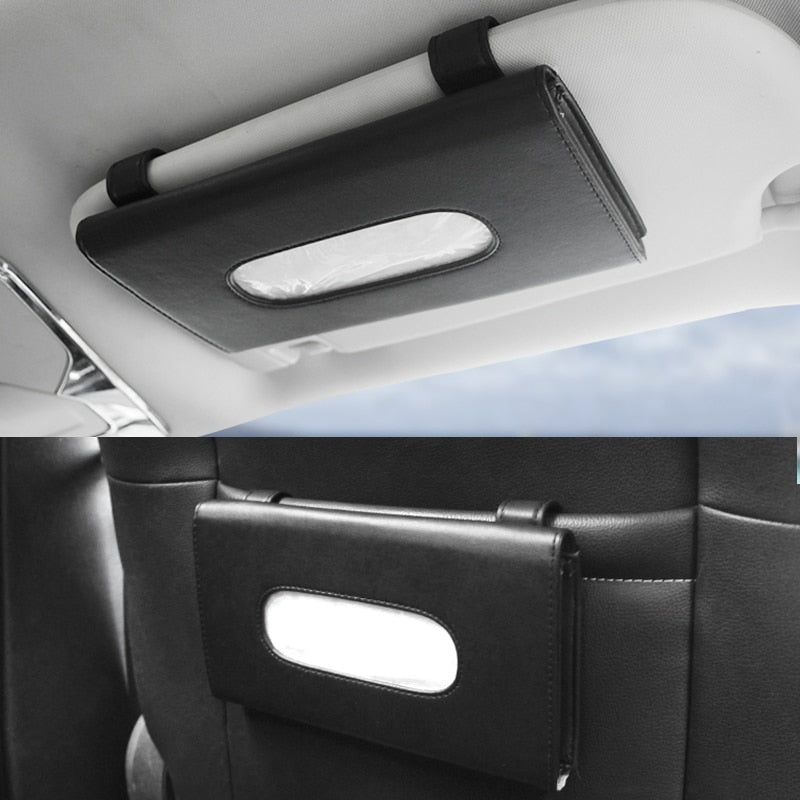 1 Pcs Car Tissue Box Towel Sets Car Sun Visor Tissue Box Holder Auto Interior Storage Decoration for BMW Car Accessories - Gifts for You 'n Me